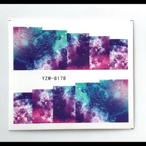 Cosmic Galaxy Space Nail Art Decals 6 sheets